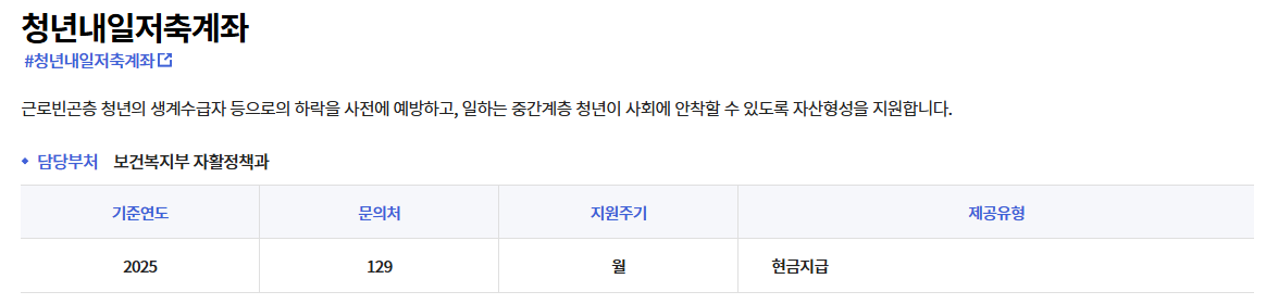 청년내일저축계좌