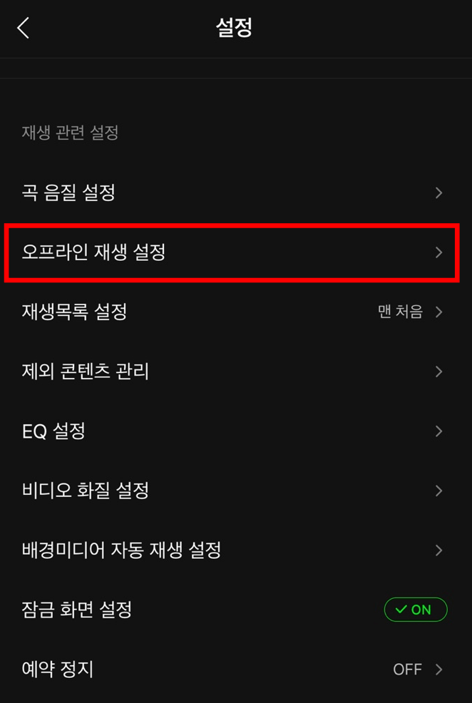 멜론 오프라인 재생