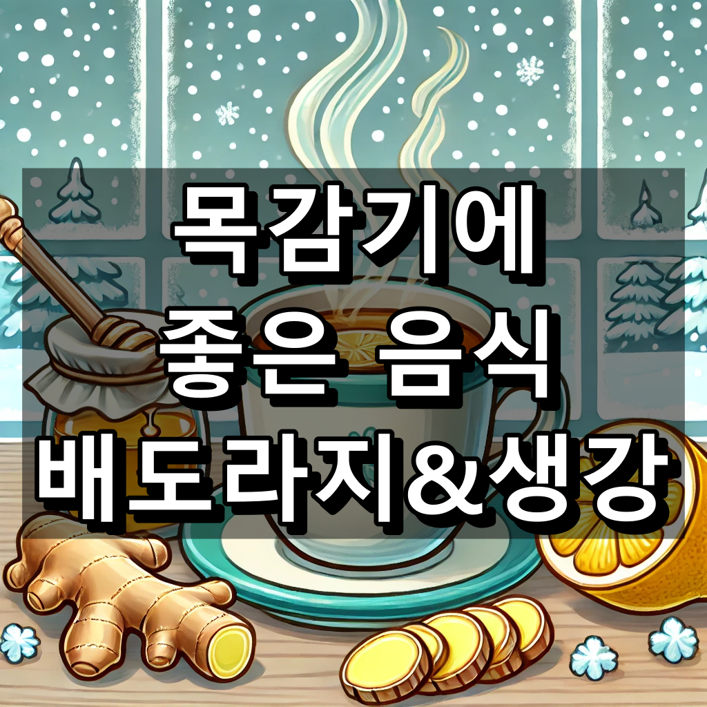 목감기에 좋은 음식: 생강청, 배도라지청 효능 대표 이미지
