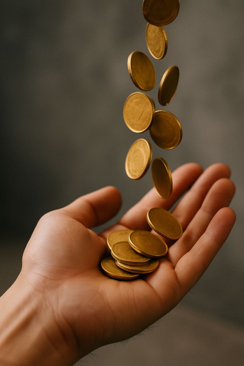 동전이 쏟아지는 꿈 – 감정 억제 해소