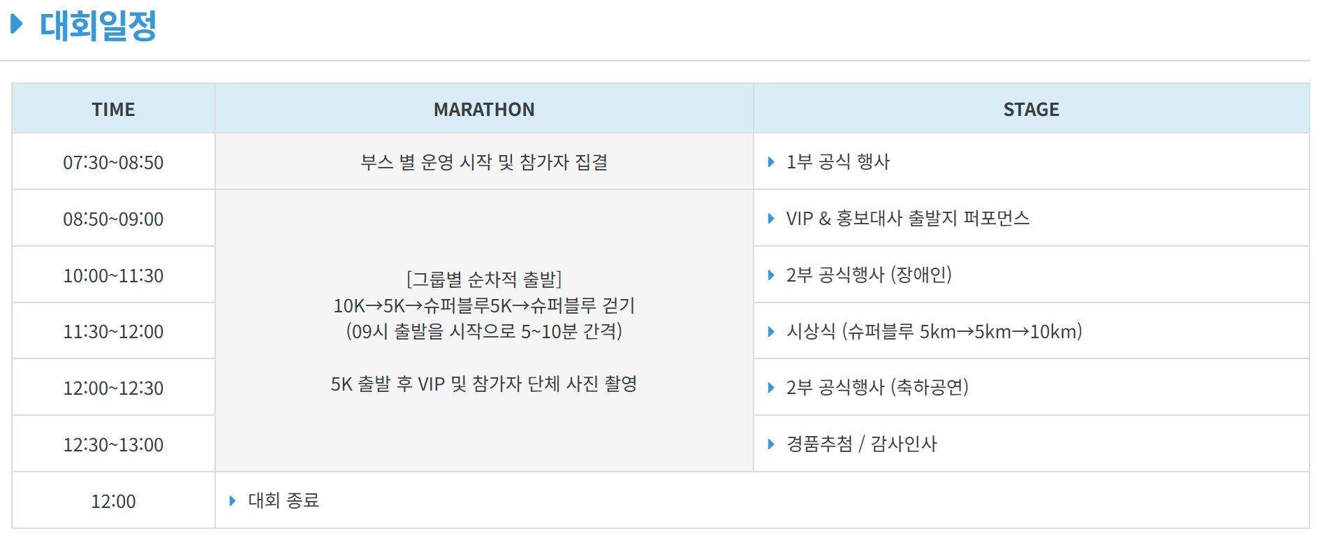 대회일정