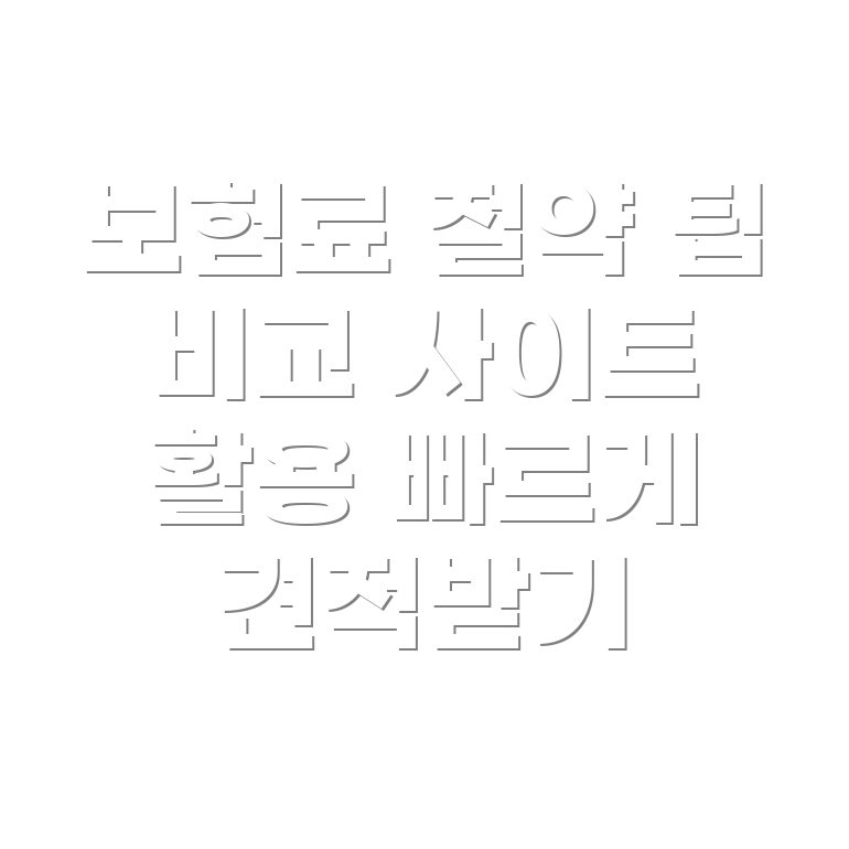 자동차 보험료 비교