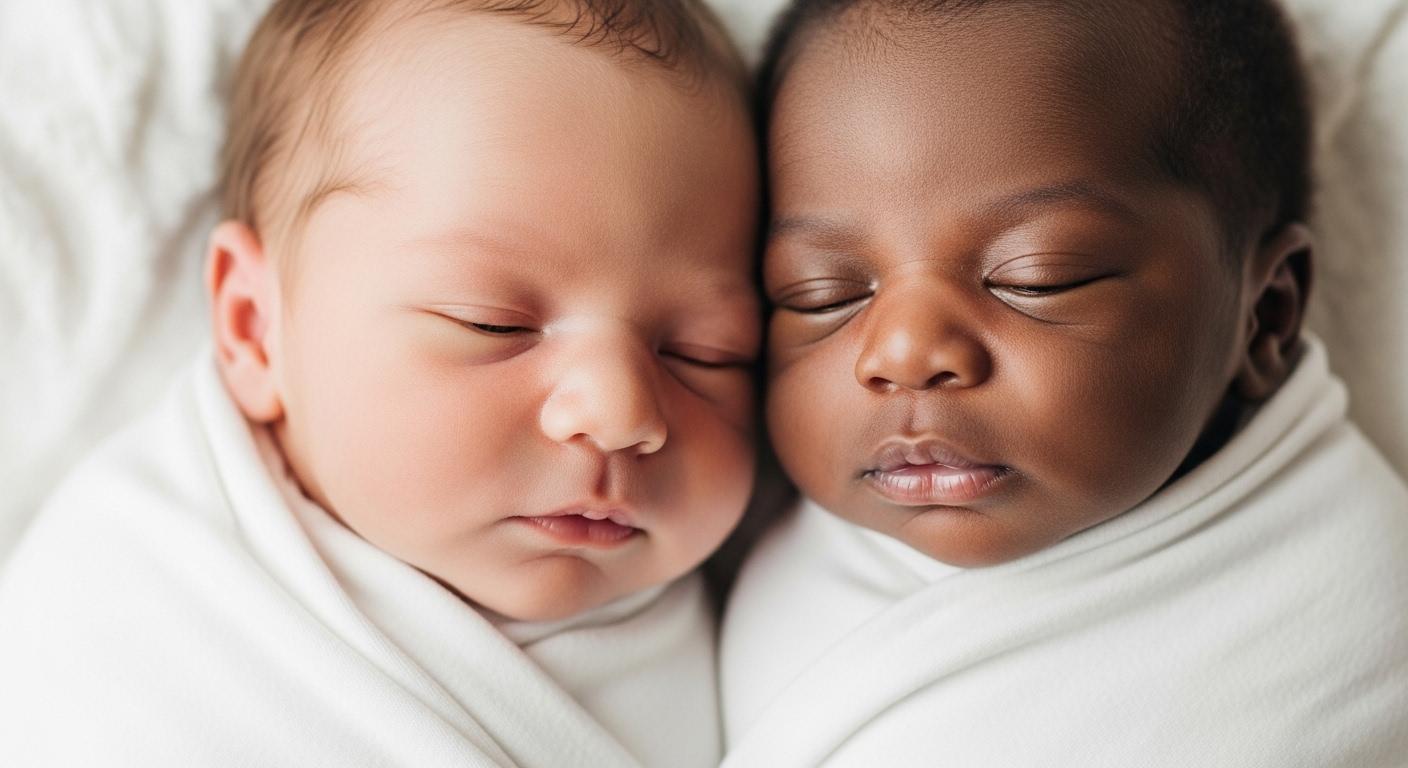 아기 피부색 다름