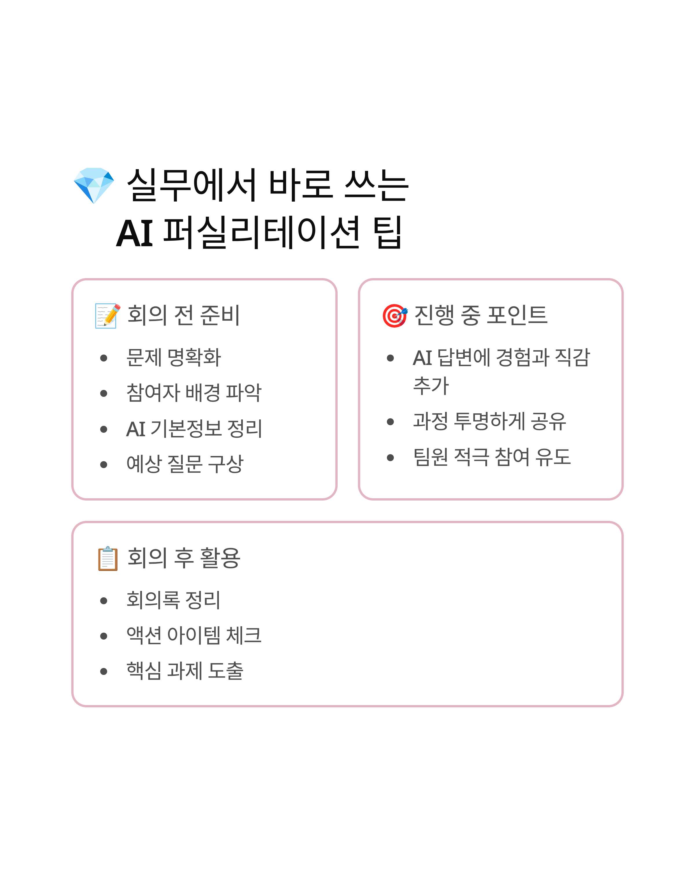 AI 퍼실리테이터 활용법