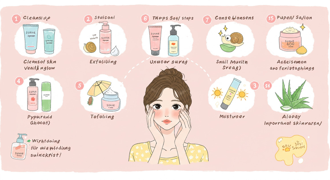 여름 피부관리 하는 이미지