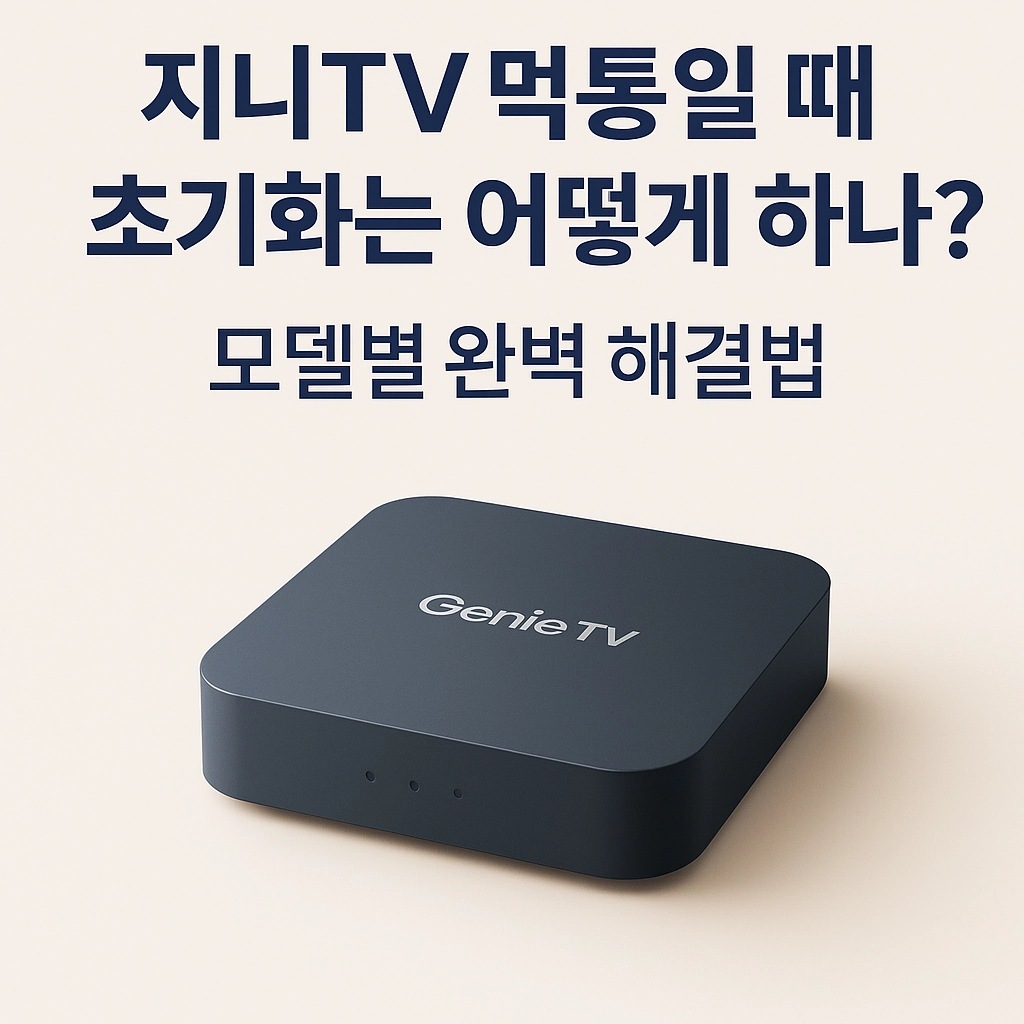 지니TV 먹통일 때 초기화는 어떻게 하나요 모델별 해결법