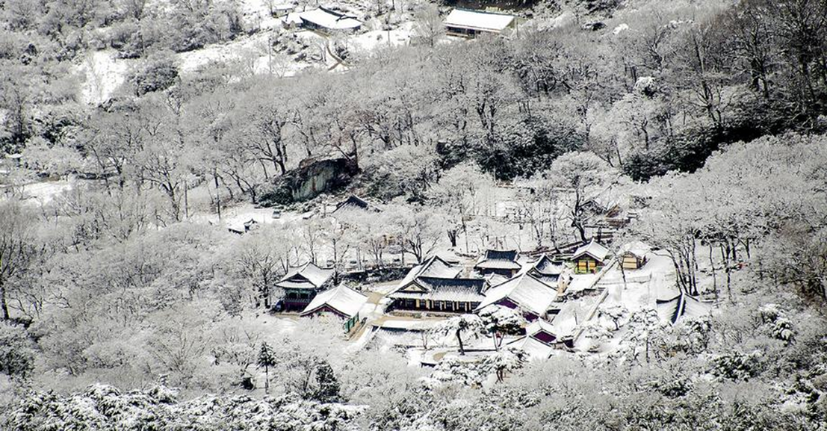 공주 계룡산 갑사 전경과 사찰 풍경