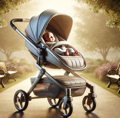완전 리클라이닝 가능한 신생아용 유모차 사진
