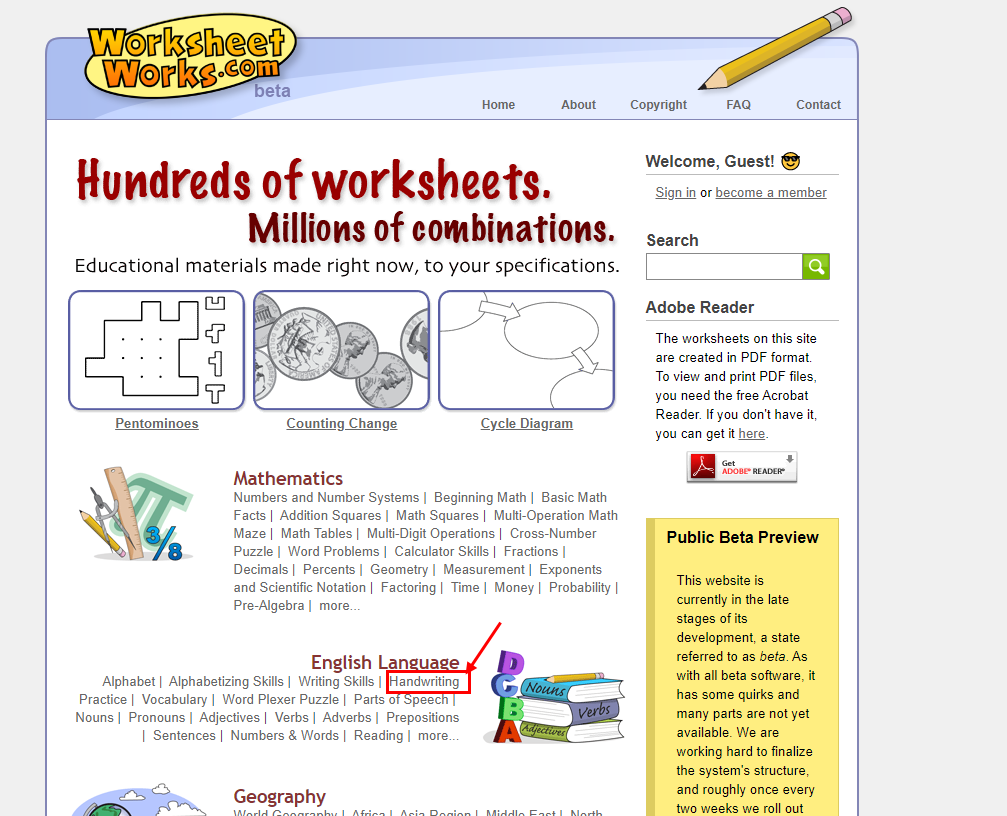 영어 필기체 쓰기