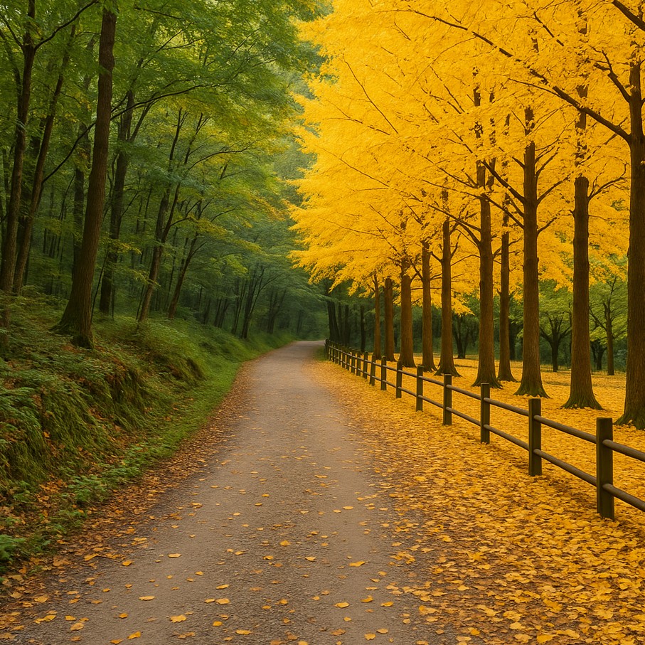 단풍길이 보이는 사진