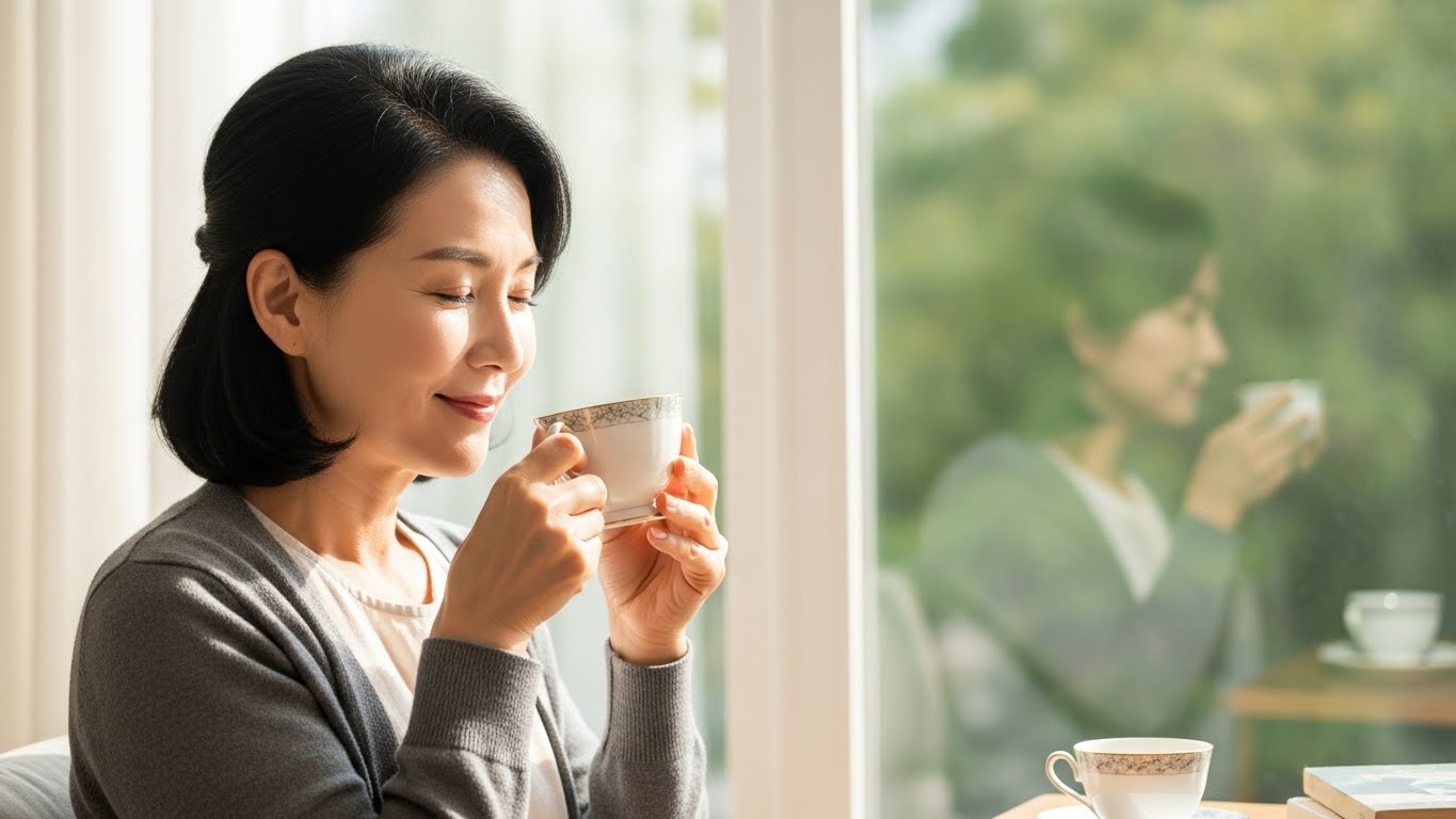 속이 편안해진 평온한 모습