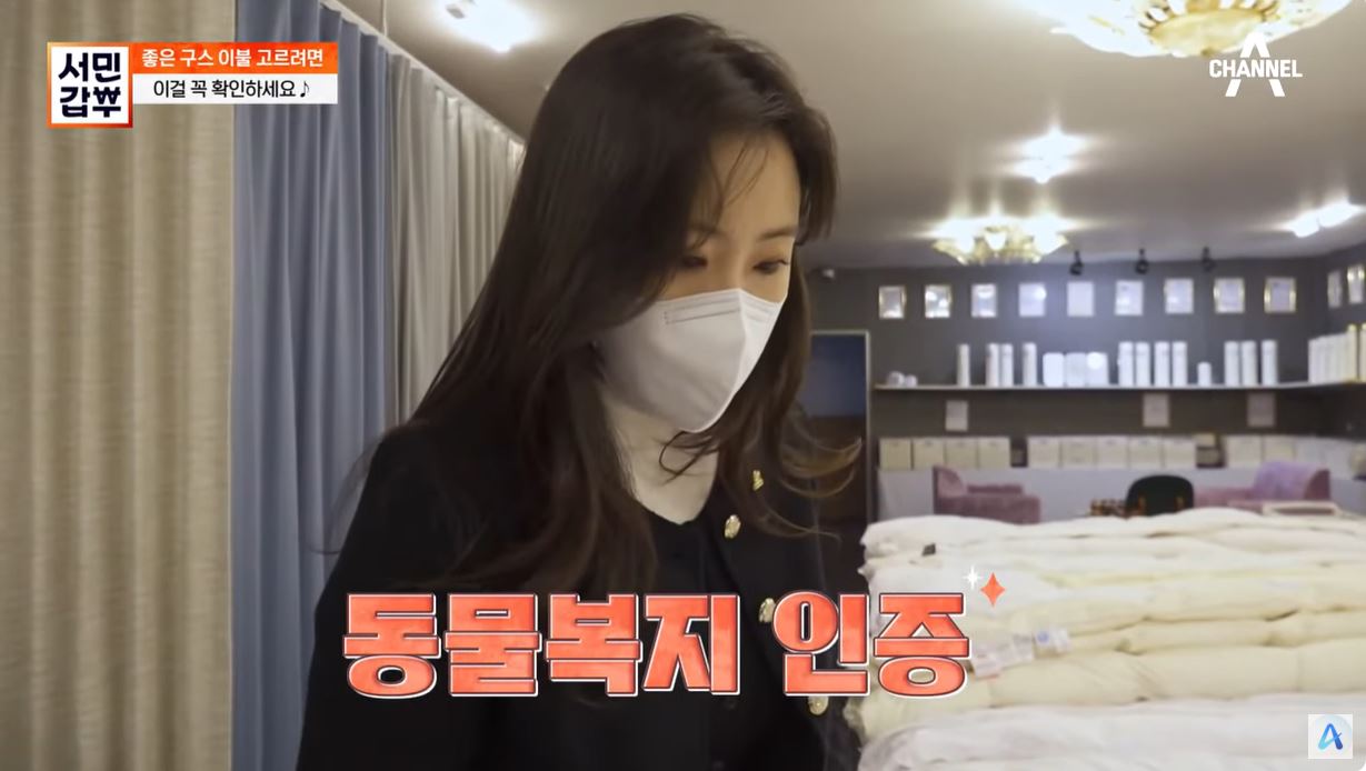 생생정보 구스이불 구스초이 동물복지 인증