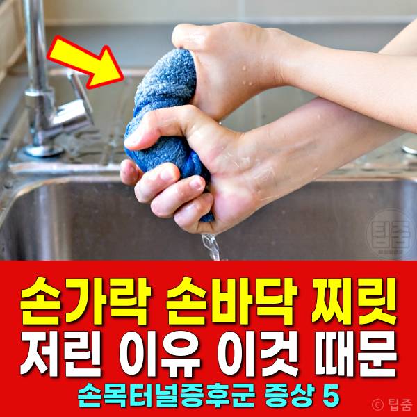 손가락 손바닥 찌릿찌릿 저림,손목터널증후군 증상