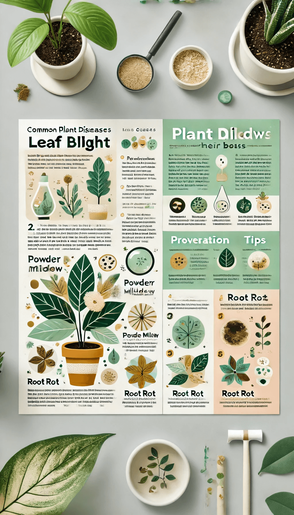 식물의 병에 따른 치료방법들