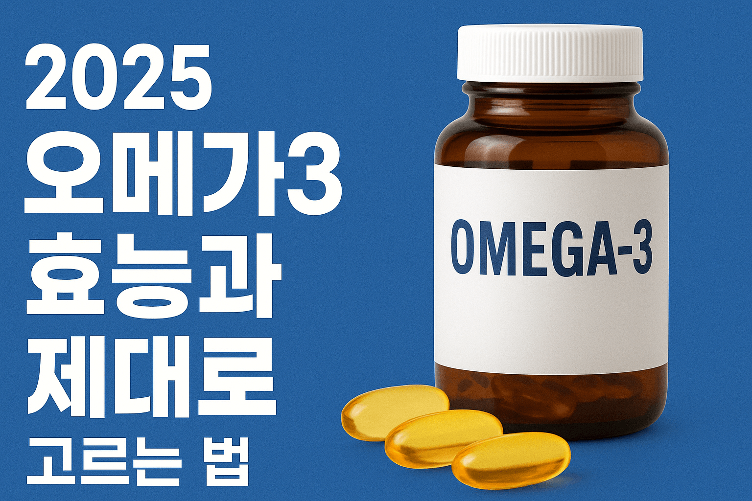 2025 오메가3 효능과 제대로 고르는 법