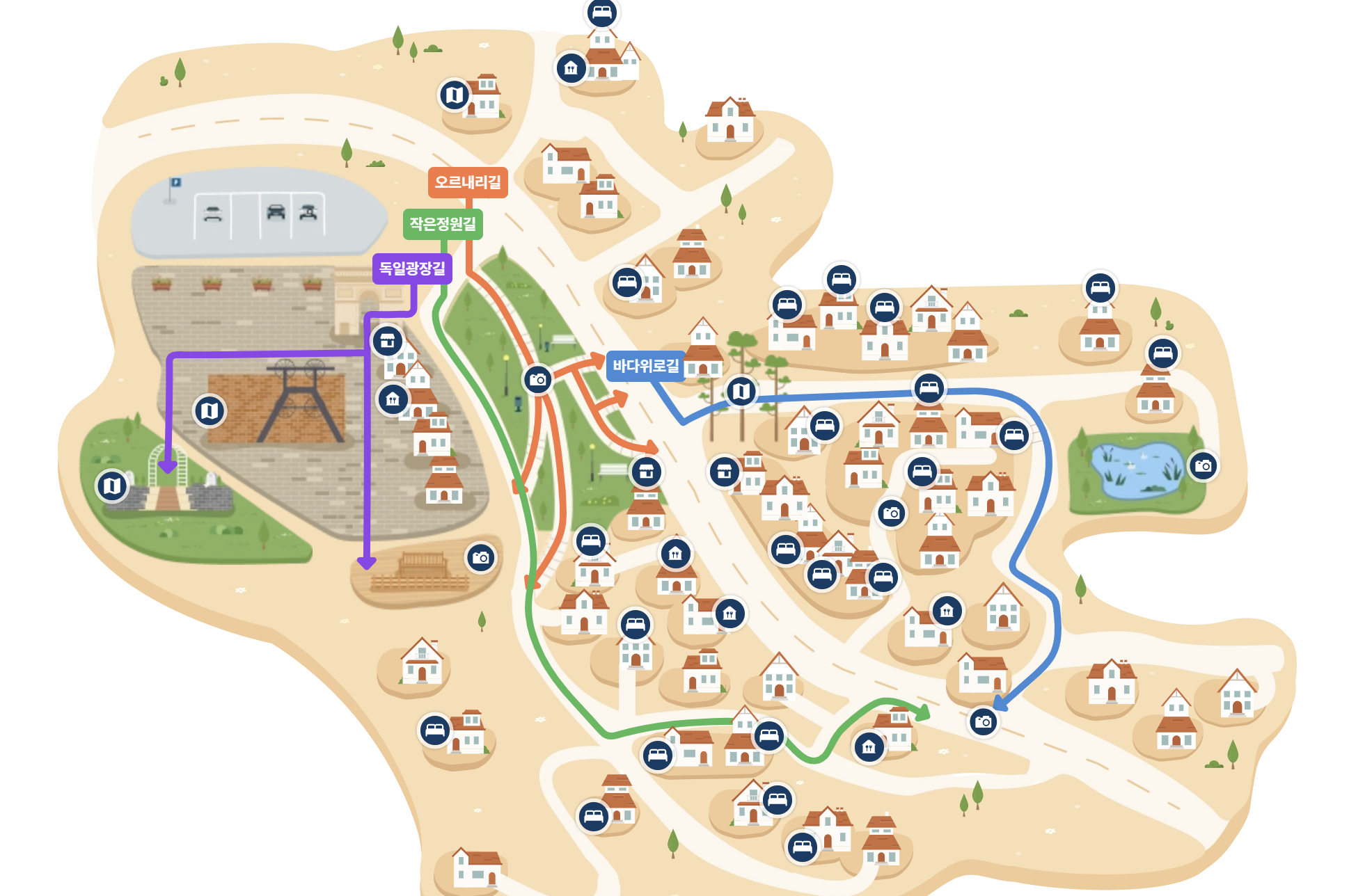 남해 독일마을 관광지도