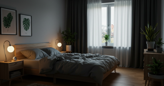 숙면을 위한 이상적인 침실 환경