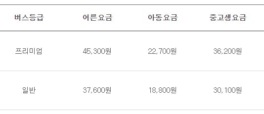 강릉 인천공항 리무진 버스 시간표 요금 예약 방법