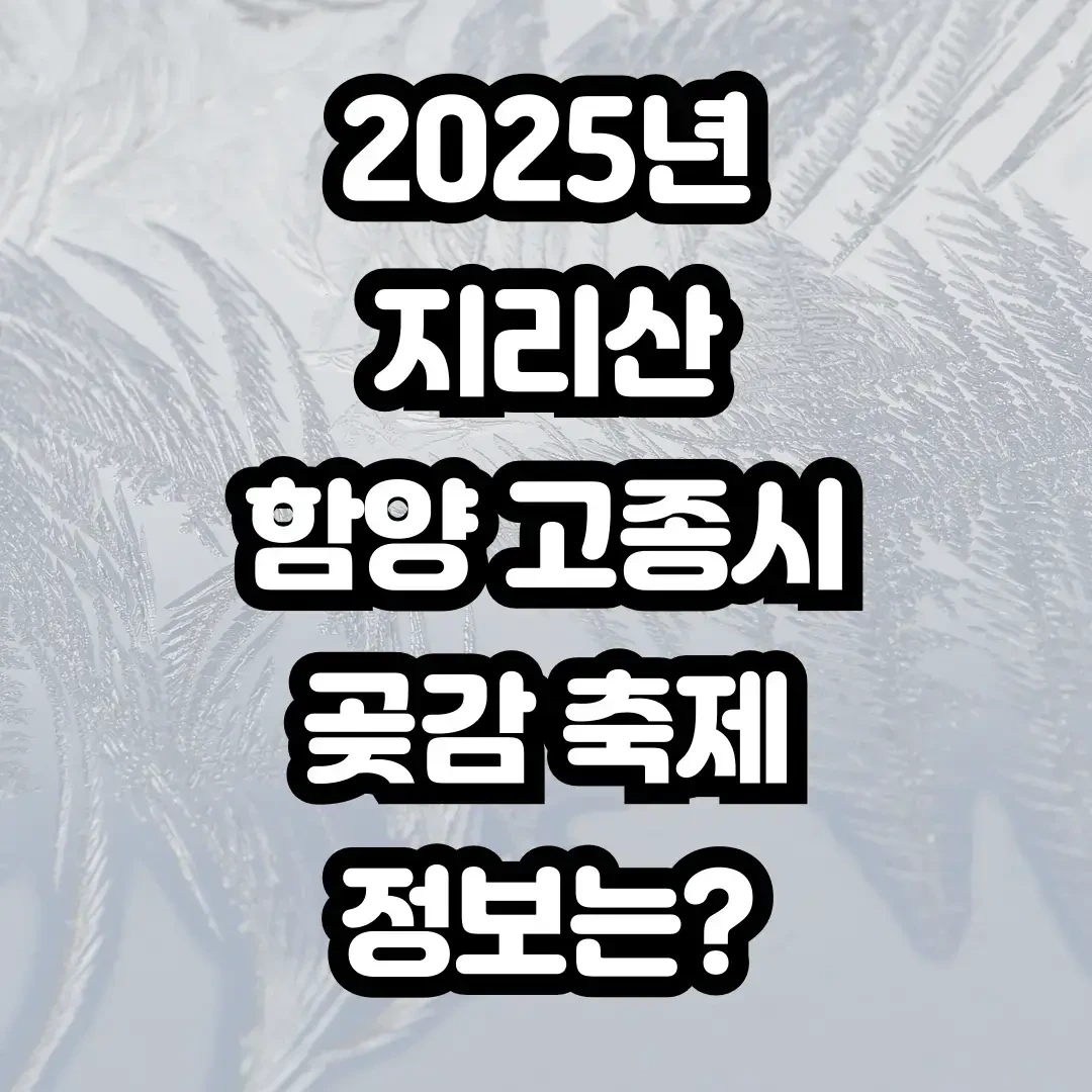 2025년 함양 고종시 곶감 축제