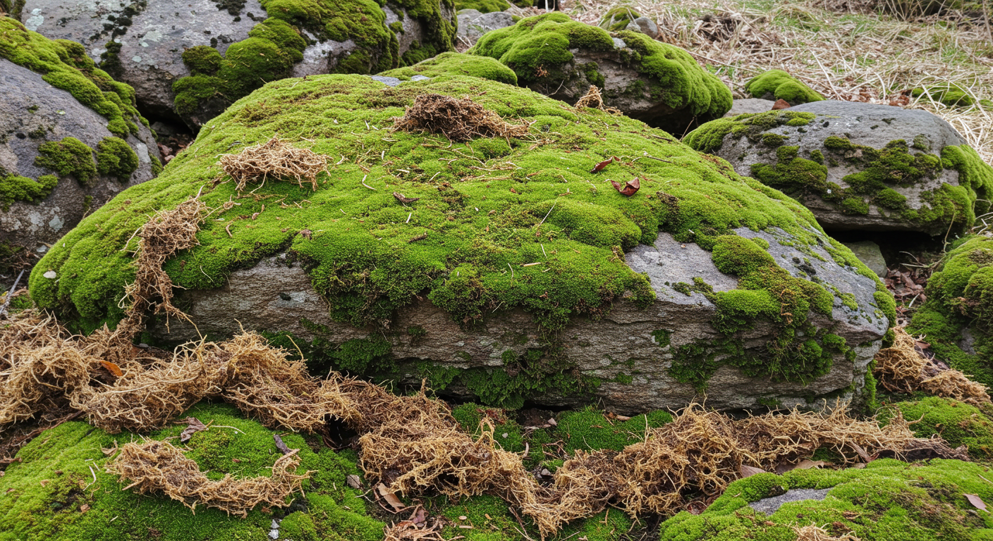무단 채집으로 훼손된 이끼 군락지 사진