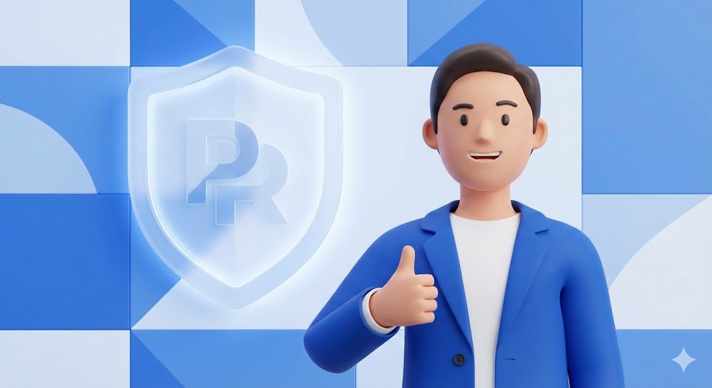 당당한 표정으로 악수를 하거나 'OK'사인을 보내는 모습의 이미지