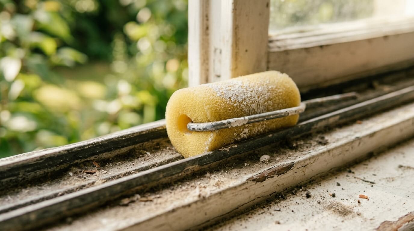 창틀 청소 폼롤러 레일 홈 틈새 먼지 제거 꿀팁