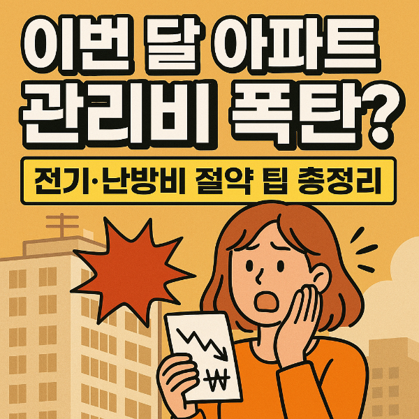 아파트 관리비 절약