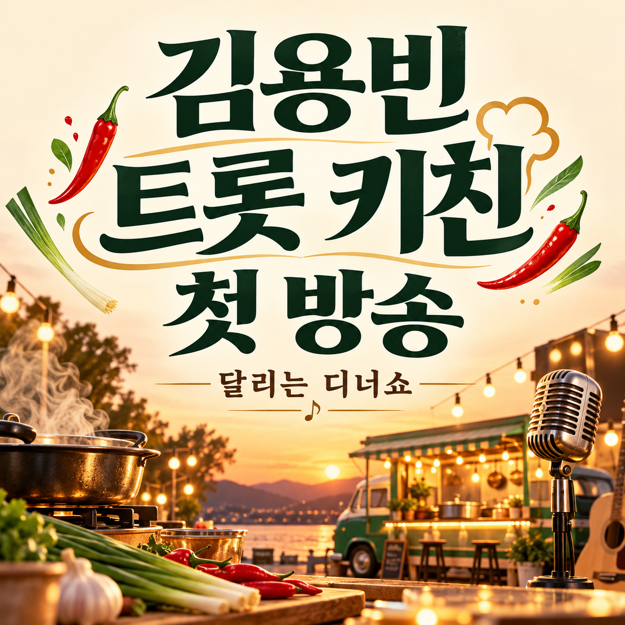 김용빈 트롯 키친 달리는 디너쇼｜10월 5일 첫 방송 시간&middot;출연진&middot;관전 포인트