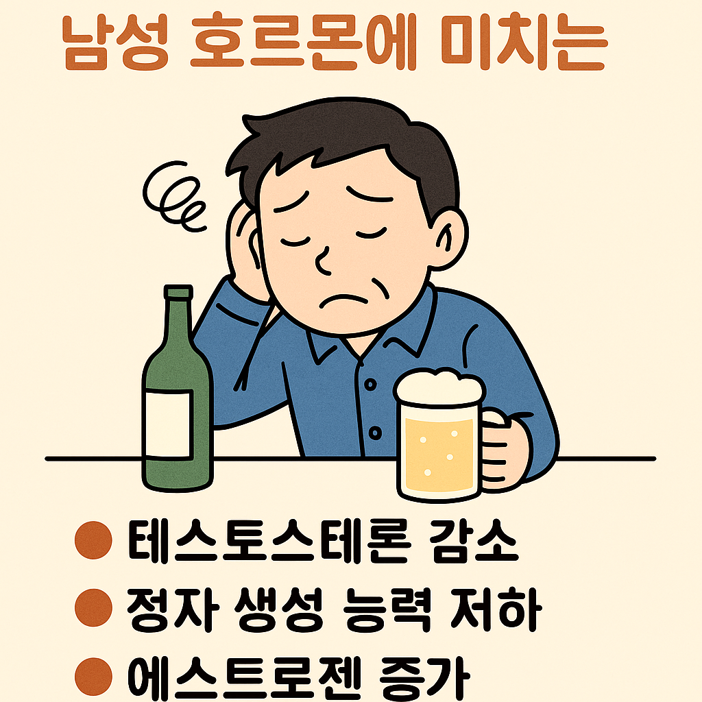 남성호르몬에 미치는 과도한 음주 이미지