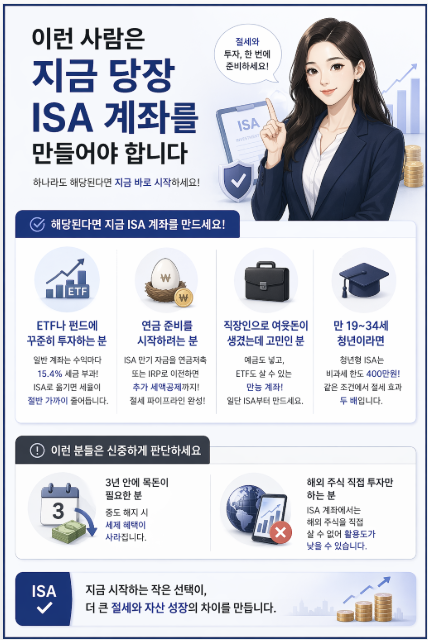 ISA 계좌 추천 누구에게 필요할까 ETF 투자 연금 준비 2030 절세 방법 정리
