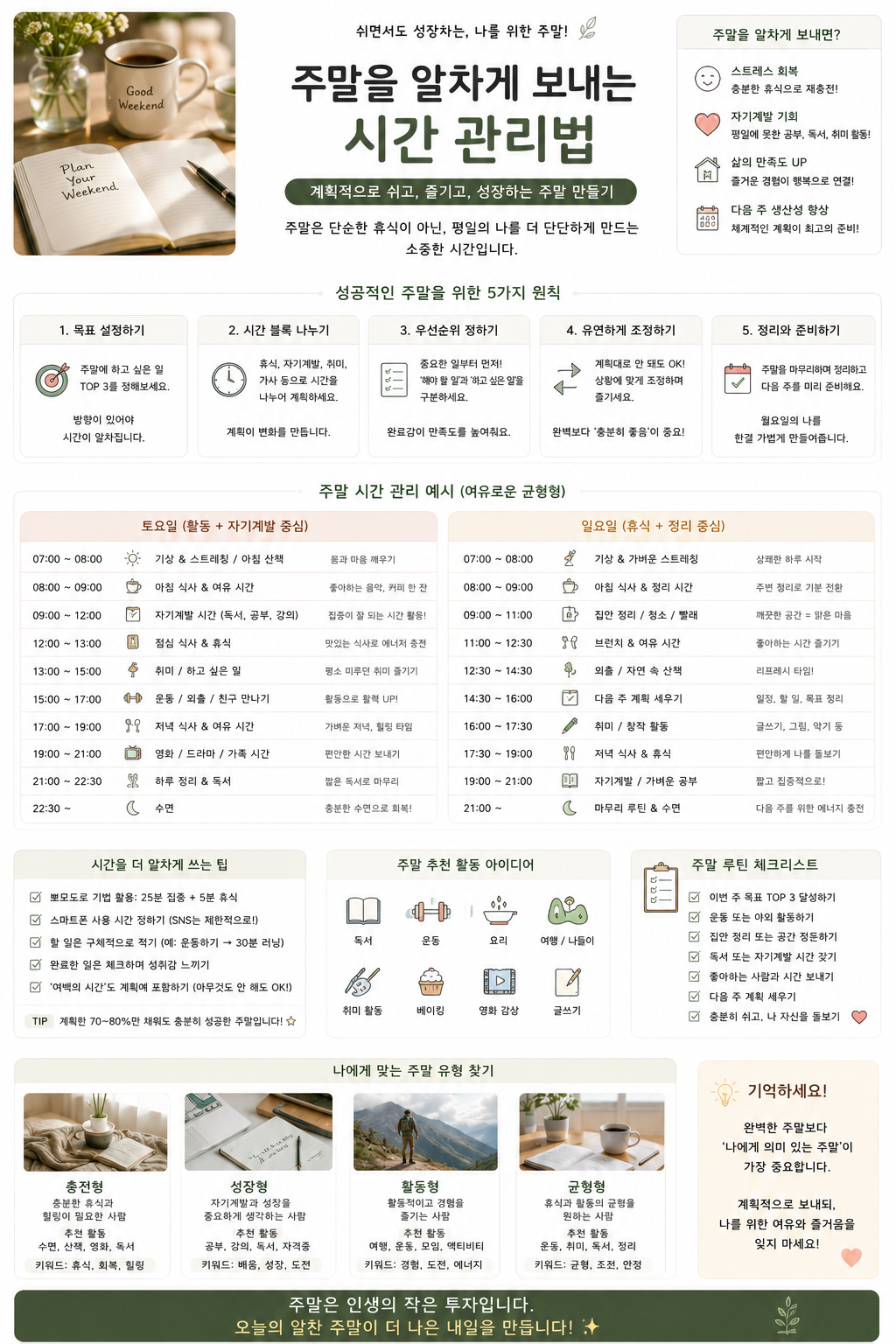 주말을 알차게 보내는 시간 관리법 관련 사진