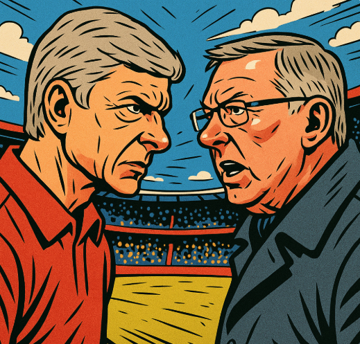 벵거와 퍼거슨 대치장면