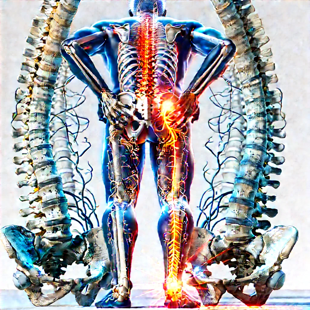 좌골신경통 인체해부도 이미지