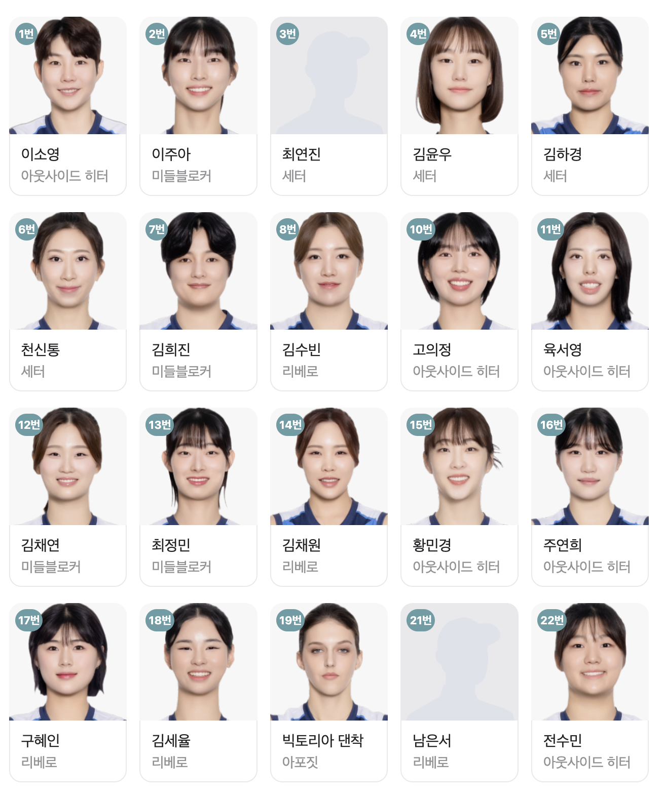 선수명단