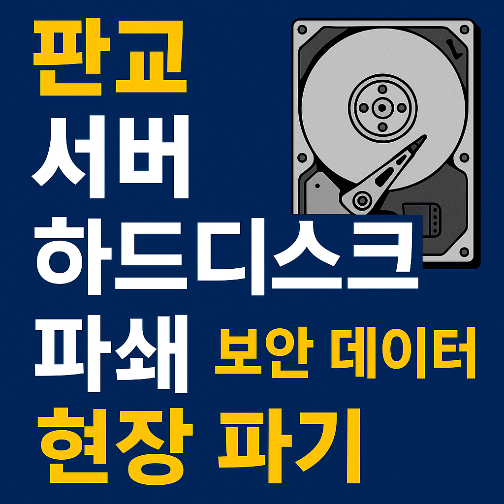 판교 서버 하드디스크 파쇄 – 보안 데이터 현장 파기 전문 서비스 안내