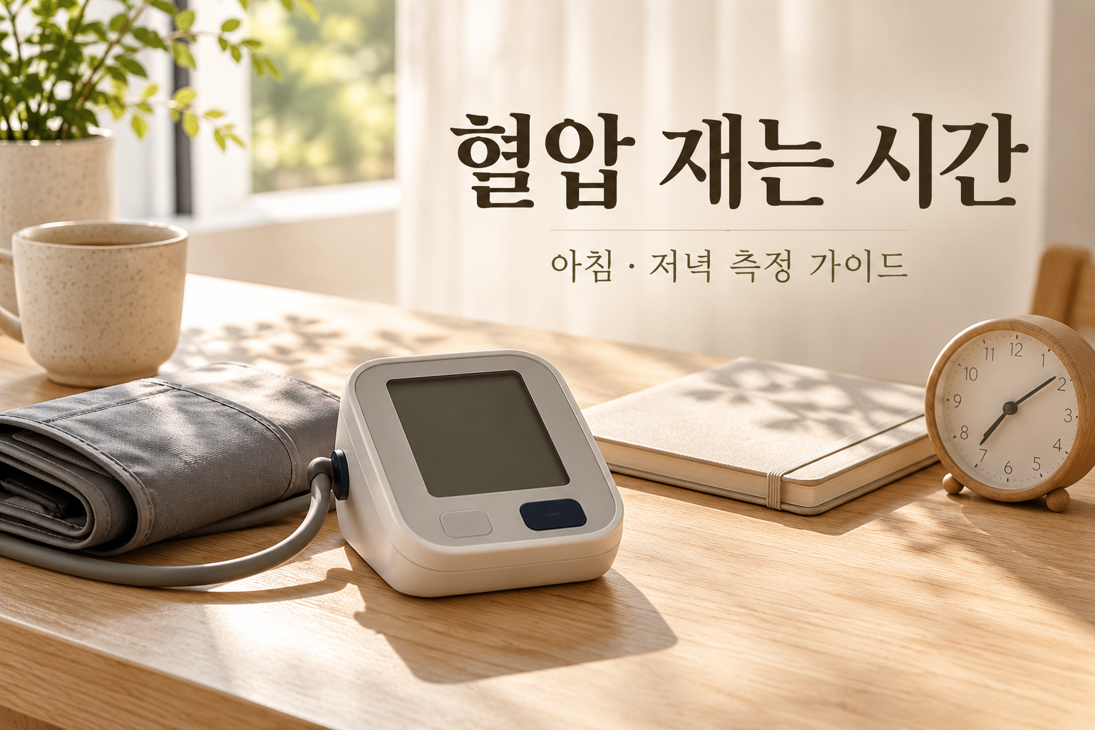 혈압 재는 시간과 가정 혈압 측정을 위한 혈압계