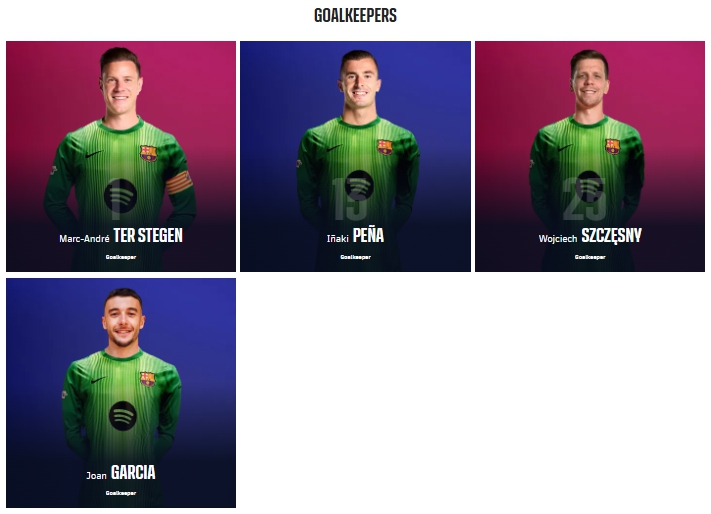 FC 바르셀로나 2025 아시안 투어 출전 선수 명단