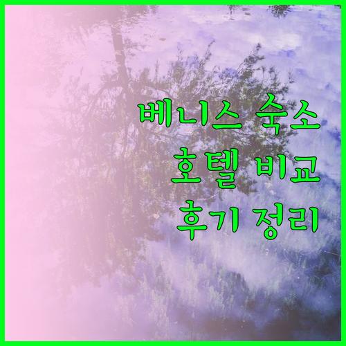 베니스 여행 숙소 고민 끝! 호텔 5
