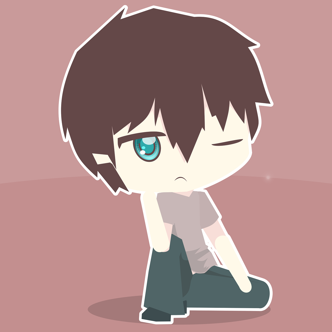 만화 이미지 남자