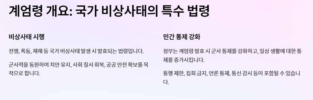 [긴급상황]계엄령 선포 시 직장과 학교는 어떻게 운영될까?
