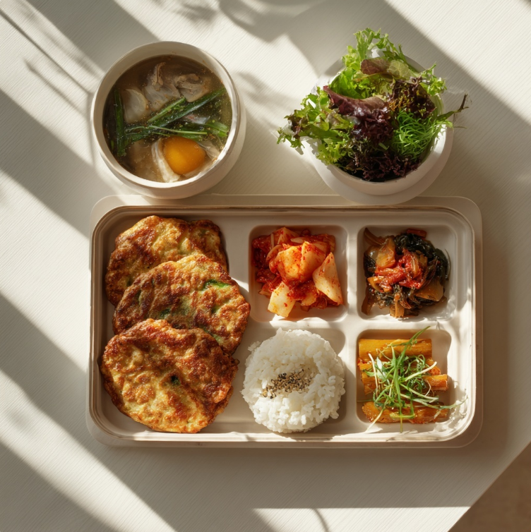 동그랑땡을 이용한 도시락