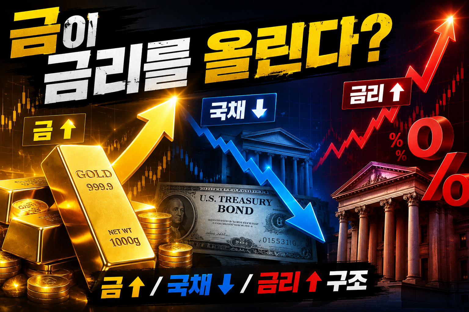 금이 금리를 올리는 구조에 대한 이미지