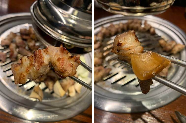 2인분의 양 오겹살