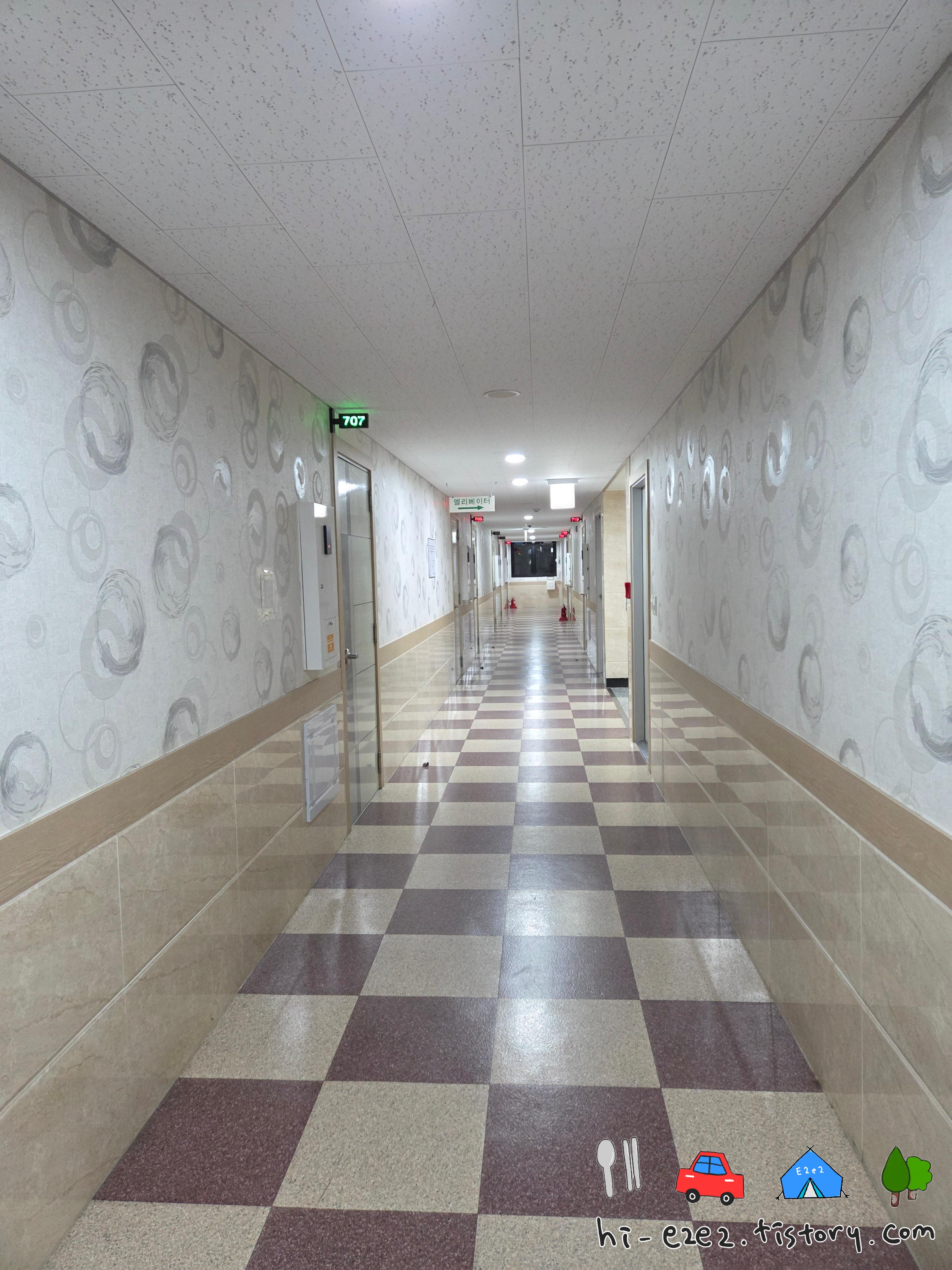 대전 잉카모텔 복도