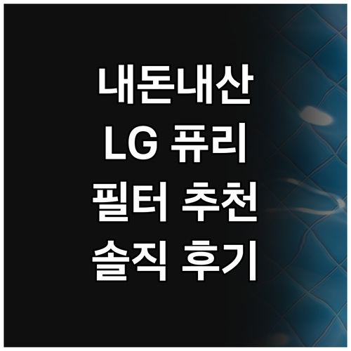 내돈내산 LG 퓨리케어 공기청정기 필..