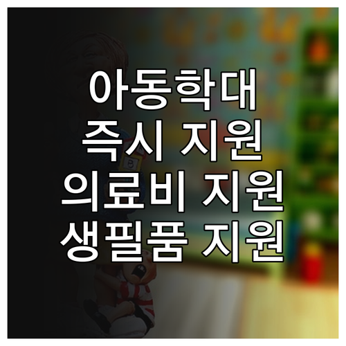 2025 아동학대 피해 지원: 의료비..