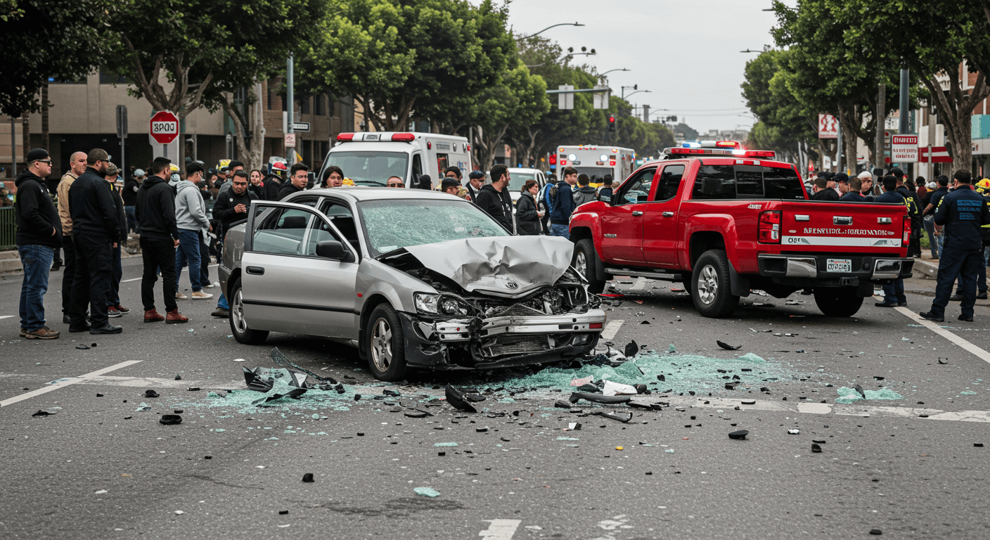 사고가 나는 모습