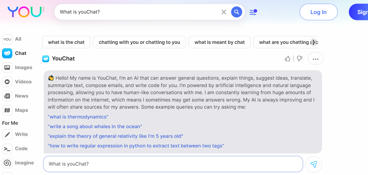 유챗(youChat)과 유닷컴