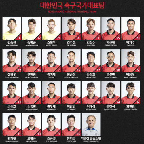 KFA 홈페이지 축구 경기 사진 이미지입니다.