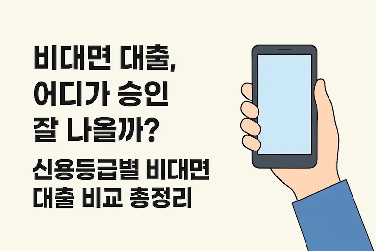 비대면 대출, 어디서 승인 잘 날지 막막하셨다면 신용등급별 추천 상품을 정리한 이번 글을 꼭 참고해보세요.